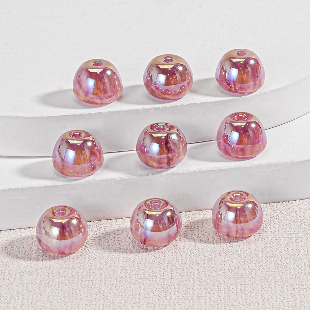 11x8mm resina de color fantasma arena flotante manzana cuentas de agujero a través de cuentas manuales DIY accesorios de cuentas de mano joyas cuentas de barril