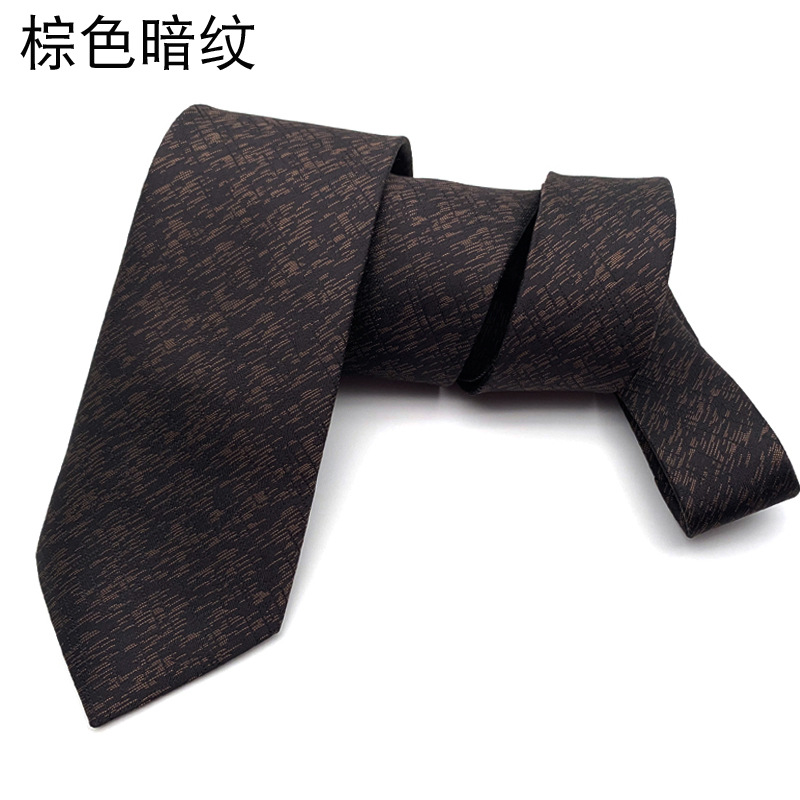 ネクタイの男性の正装のビジネスのシャンパンのコーヒーの茶色のストライプの花の職業のスーツのシャツの手は価格の幅の版の8CMを打ちます。