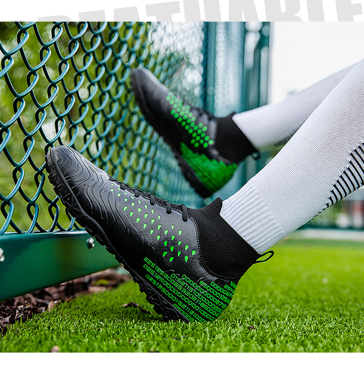 Fußball in der Größe 4748 mit hohem Schaft für Jungen und Mädchen AG mit langen, mit Spikes versehenen Lederfüßen für Sportschuhe für Teenager und Studenten_voghion.com