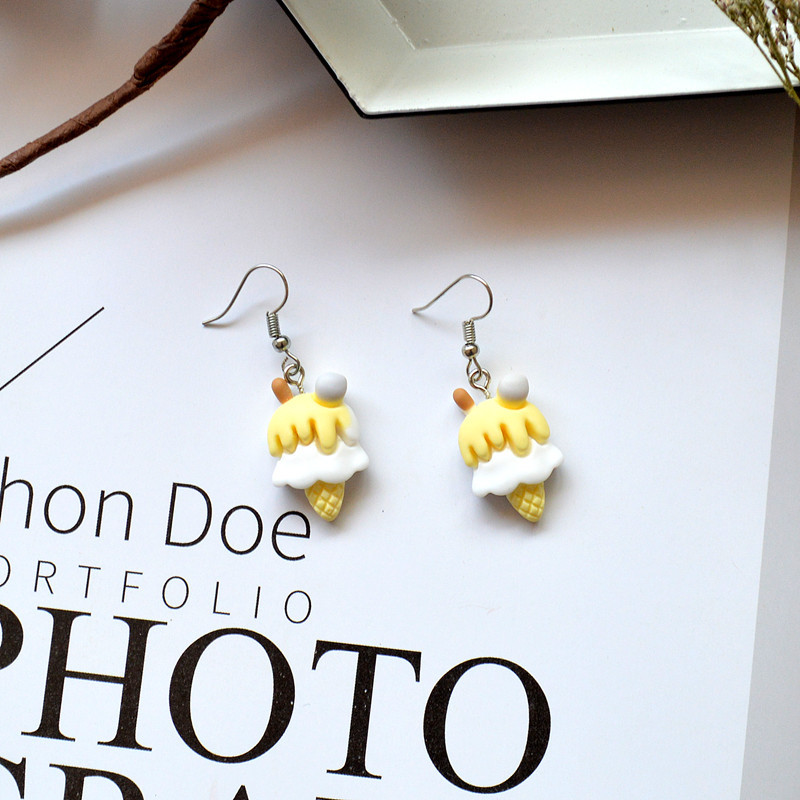 1 Pair Cartoon Style Ice Cream Resin Women's Drop Earrings display picture 6