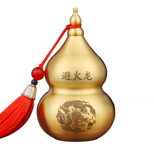 Brass Kitchen Feng Shui Fire Avoiding Dragon Bottle Gourd Bottle Feng Shui Ornaments Household Supplies Crafts Ornaments One Piece Dropshipping