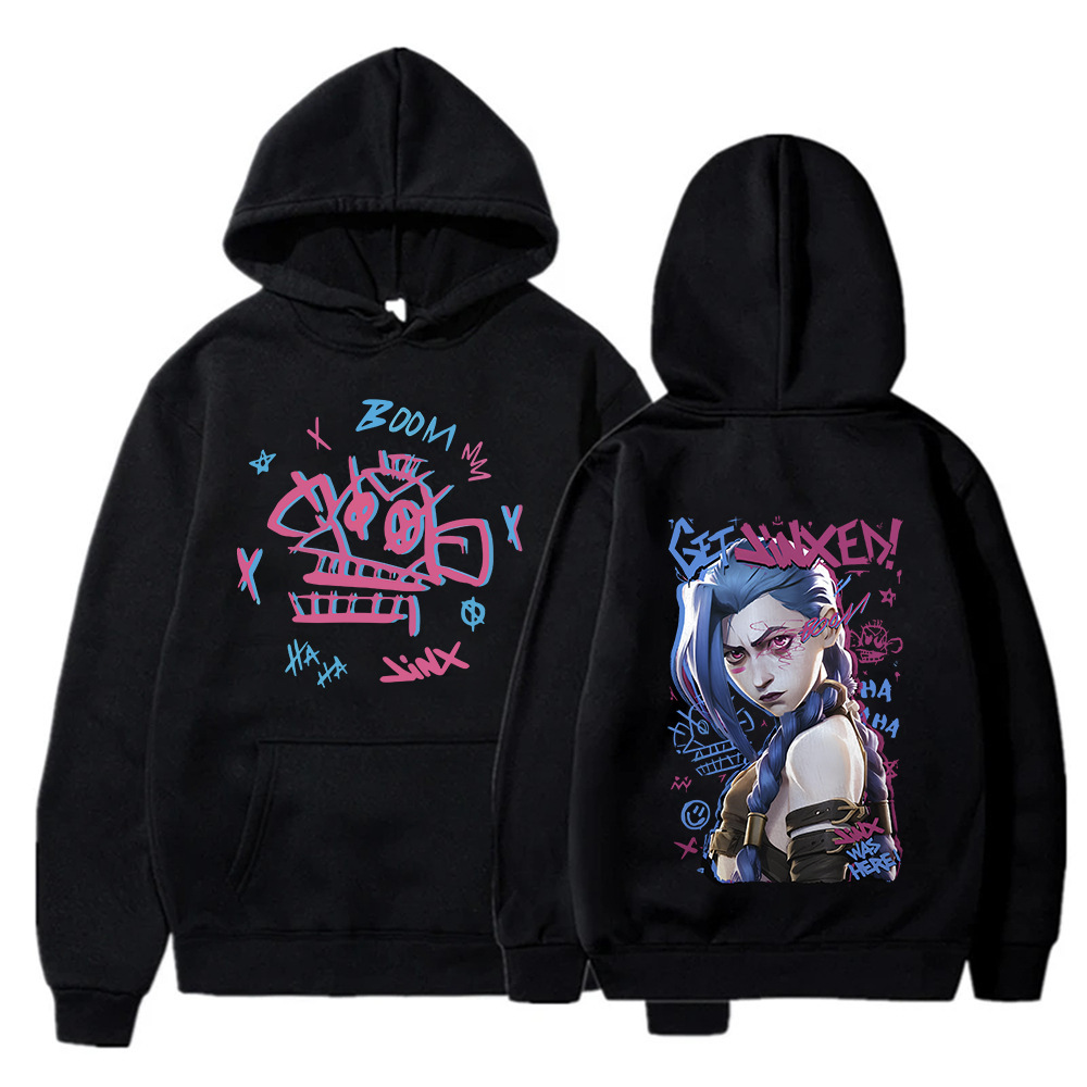 Anime Arcane-Jinx Hoodie Harajuku Man Woman Sweatshirt Pullo