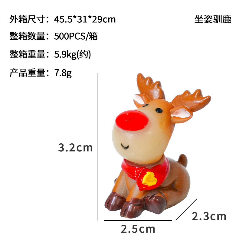 Nueva Navidad ancianos micro paisaje decoración muñeco de nieve decoración accesorios resina pequeños adornos acuario paisaje