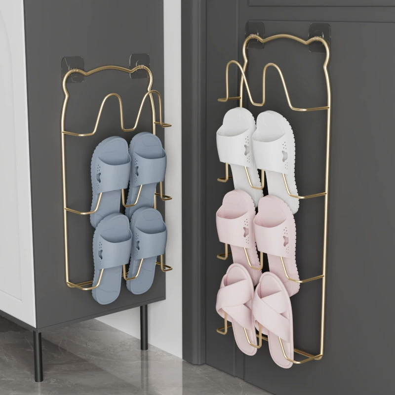 Wall-Mounted Shoe Rack, Metal Iron Drying Rack, No-Drill 2–4 Tier, Space-Saving
