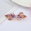 Big metal hairgrip with bow, hair accessory, ponytail, crystal, hairpins, wholesale