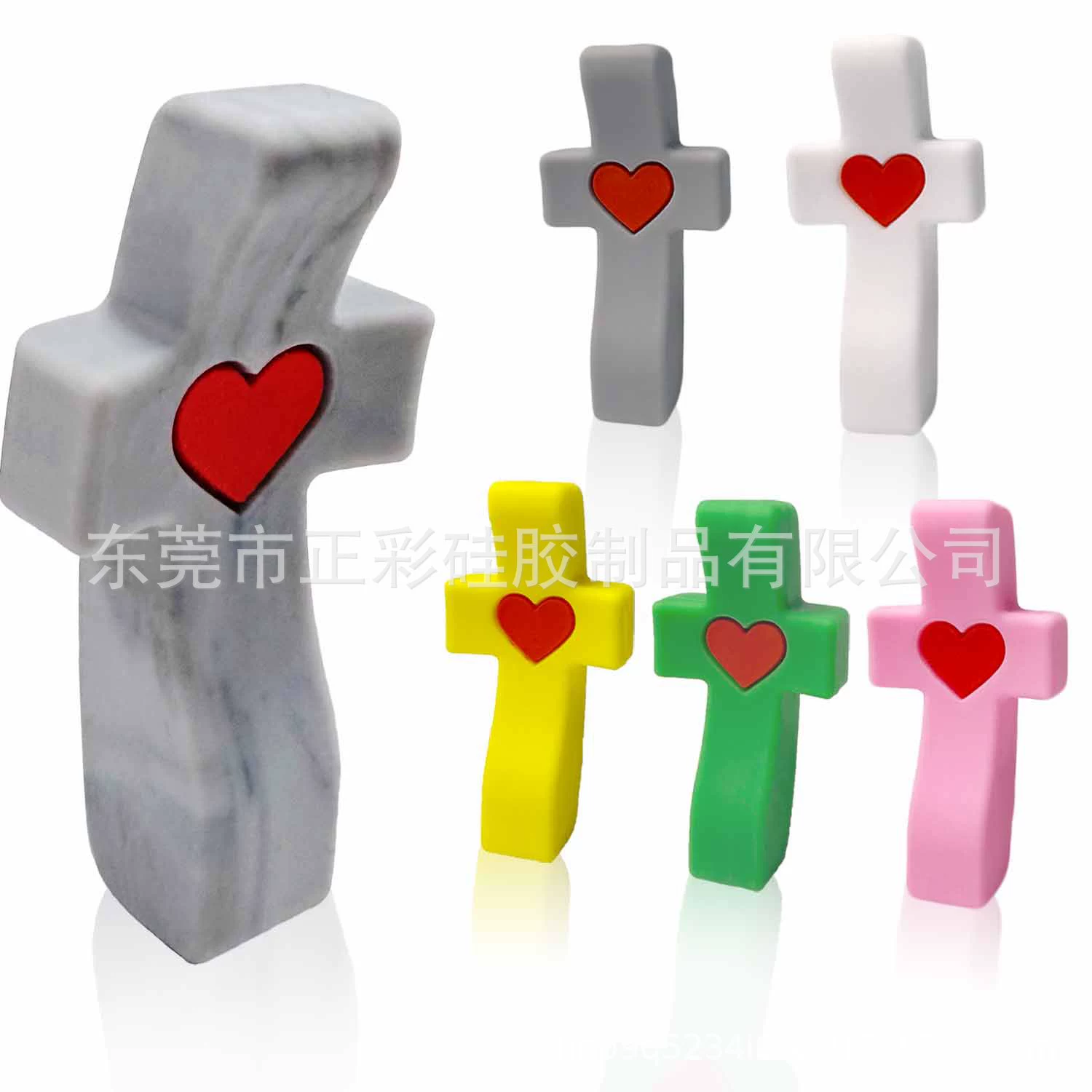 Трансграничные новые силиконовые Cross My Heart крест церковь пасхальные ручки кусок минималистичные поделки