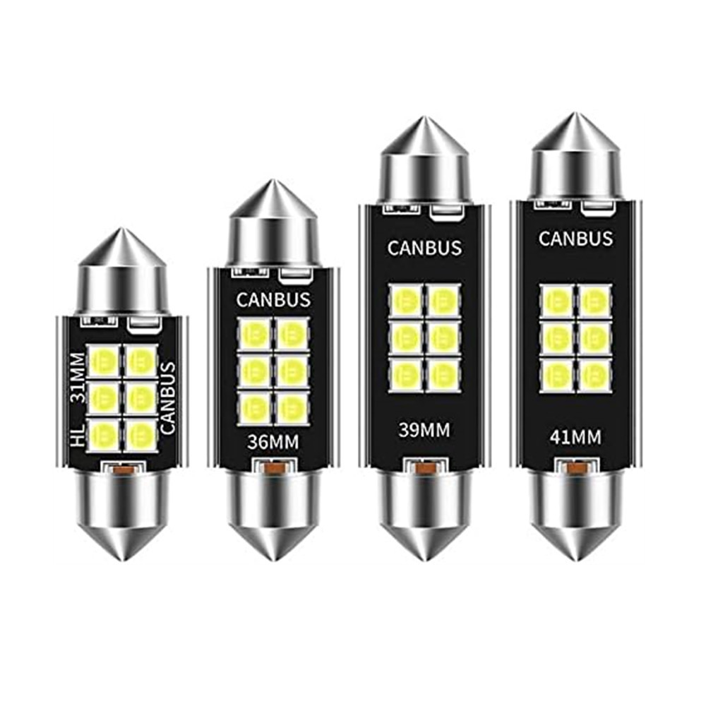 LED car reading light roof light license plate light 3030 6smd double pointed light 31/36/39/41mm