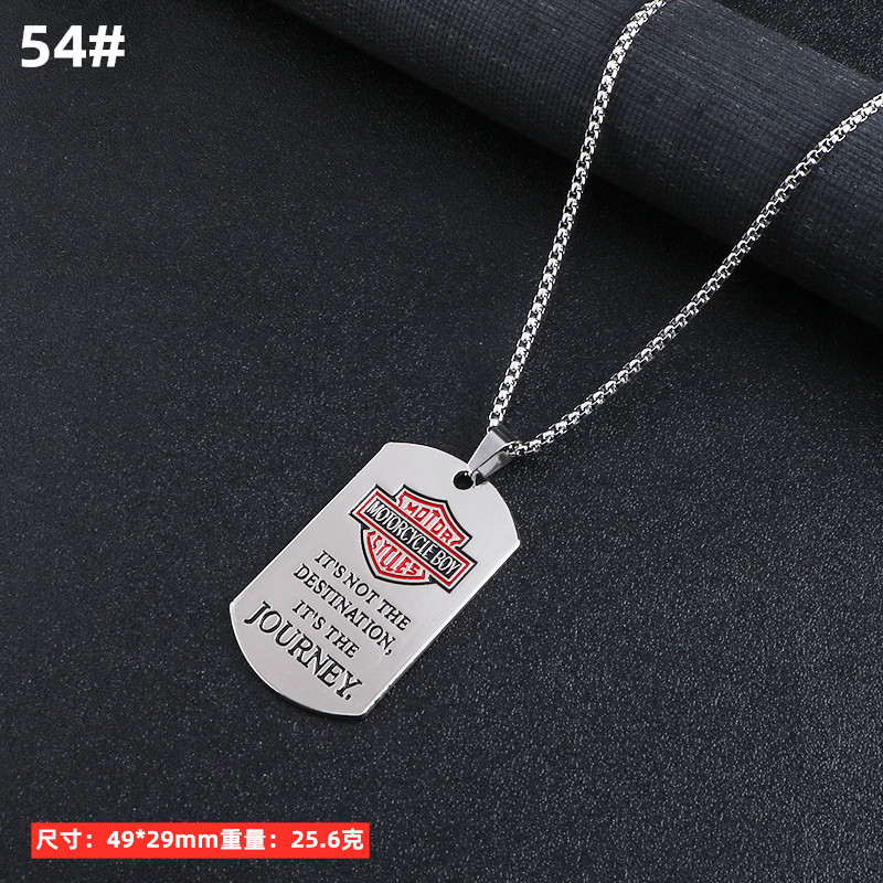 Hombres collar de titanio joyería acero aleación personalizada colgante ins hip hop calle suéter largo cadena accesorios colgantes