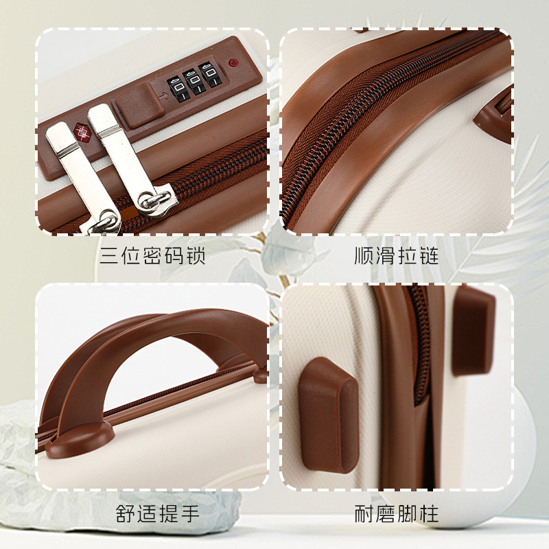 14 pulgadas maleta de oso acompañante caja de regalo portátil caja de embarque para niños almacenamiento caja de maquillaje fábrica en stock al por mayor