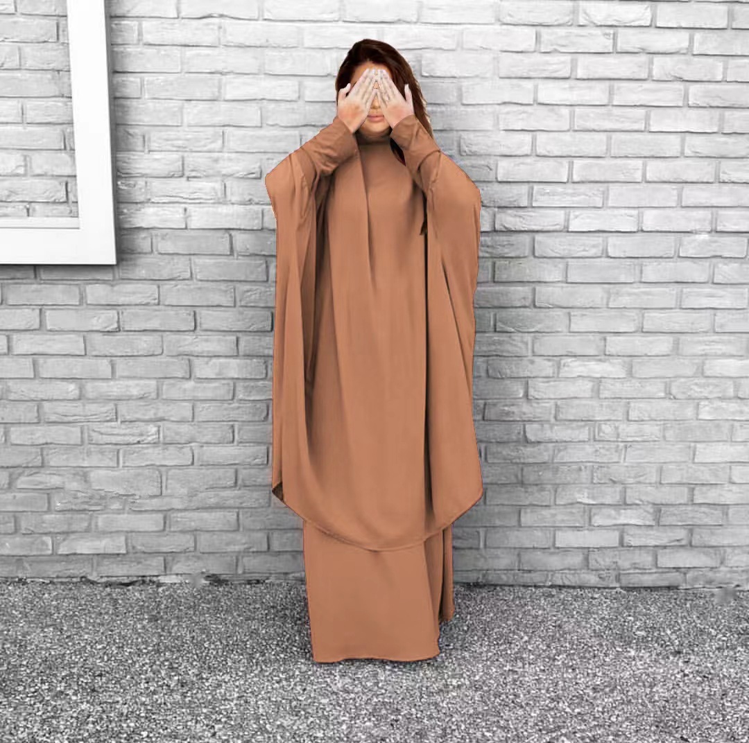 2025 New Hot Sale Large Hem Solid Color Long Robe Loose Suit Dress_ecoleips.com