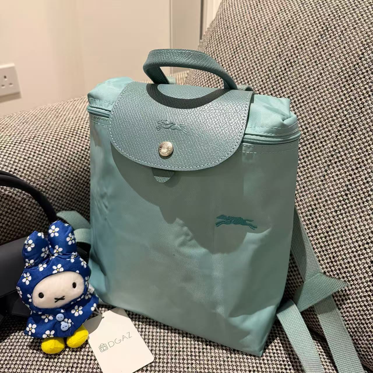 Environmentally friendly lake blue backpack