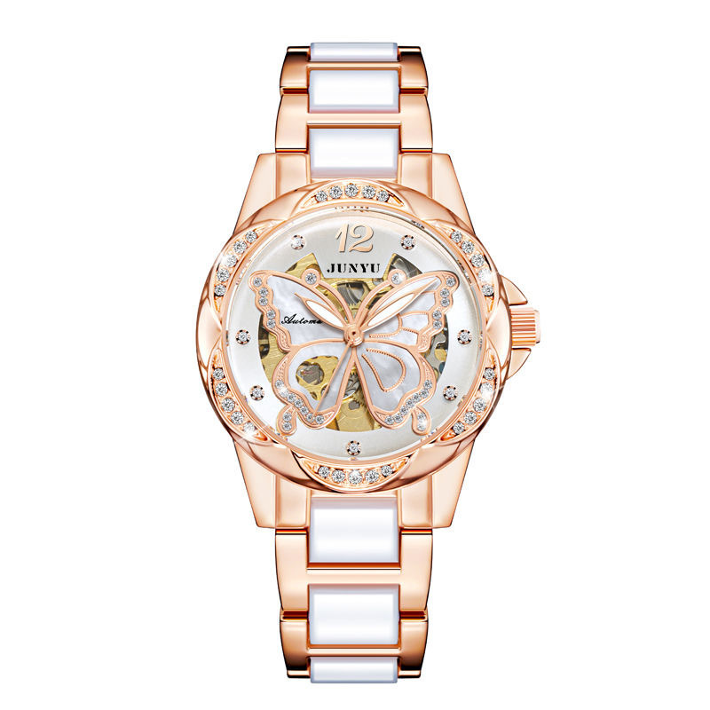 Watch for Women, Simple Temperament, Korean Style, Fashionable Fully Automatic Mechanical Watch for High School Students, Waterproof Ladies Watch Brand