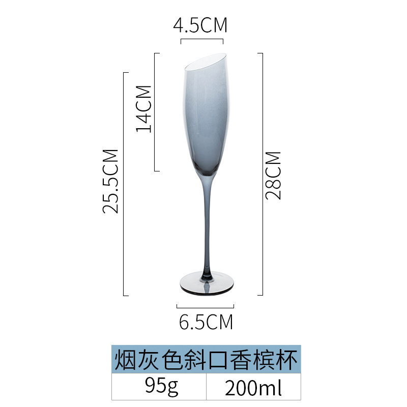 Copa de champán de hollín
