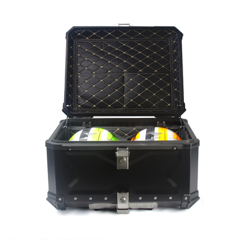 Nueva 45L55L65L80L caja de cola de aleación de aluminio caja de cola de motocicleta de gran capacidad DIY caja de cola de diferentes colores