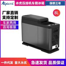 冰虎压缩机车载冰箱车家两用冷冻冷藏12v24v便携CF8宿舍小冰箱