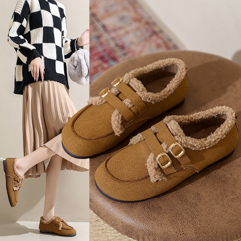 Insulated keep warm black winter “mom shoes” for pregnant to go out