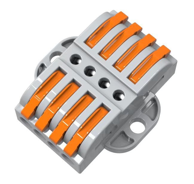 El divisor de cable del conector rápido tiene orejas para facilitar la fijación de cables duros blandos, terminales universales, dos en dos y dos en cobre puro