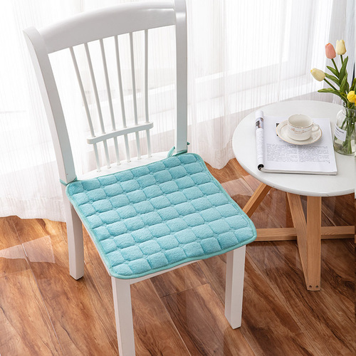 Inventory processing restaurant chairs seat pads winter and autumn plush dining table stool pads with straps home dining chairs dropshipping