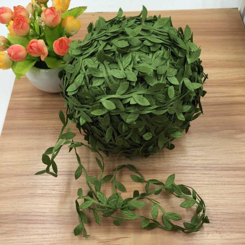 Fabric Rattan Green Leaf Vine Lace DIY Woven Garland Vine String Lights Flower Vine Greenery Christmas Handmade Decoration Fabric Rattan Green Leaf Vine Lace DIY Woven Garland Vine String Lights Flower Vine Greenery Christmas Handmade Decoration