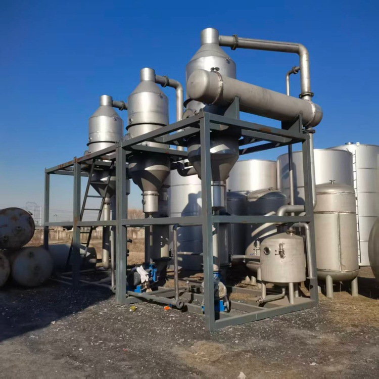 二手不锈钢双效蒸发器 立式降膜蒸发设备 浓缩蒸发器