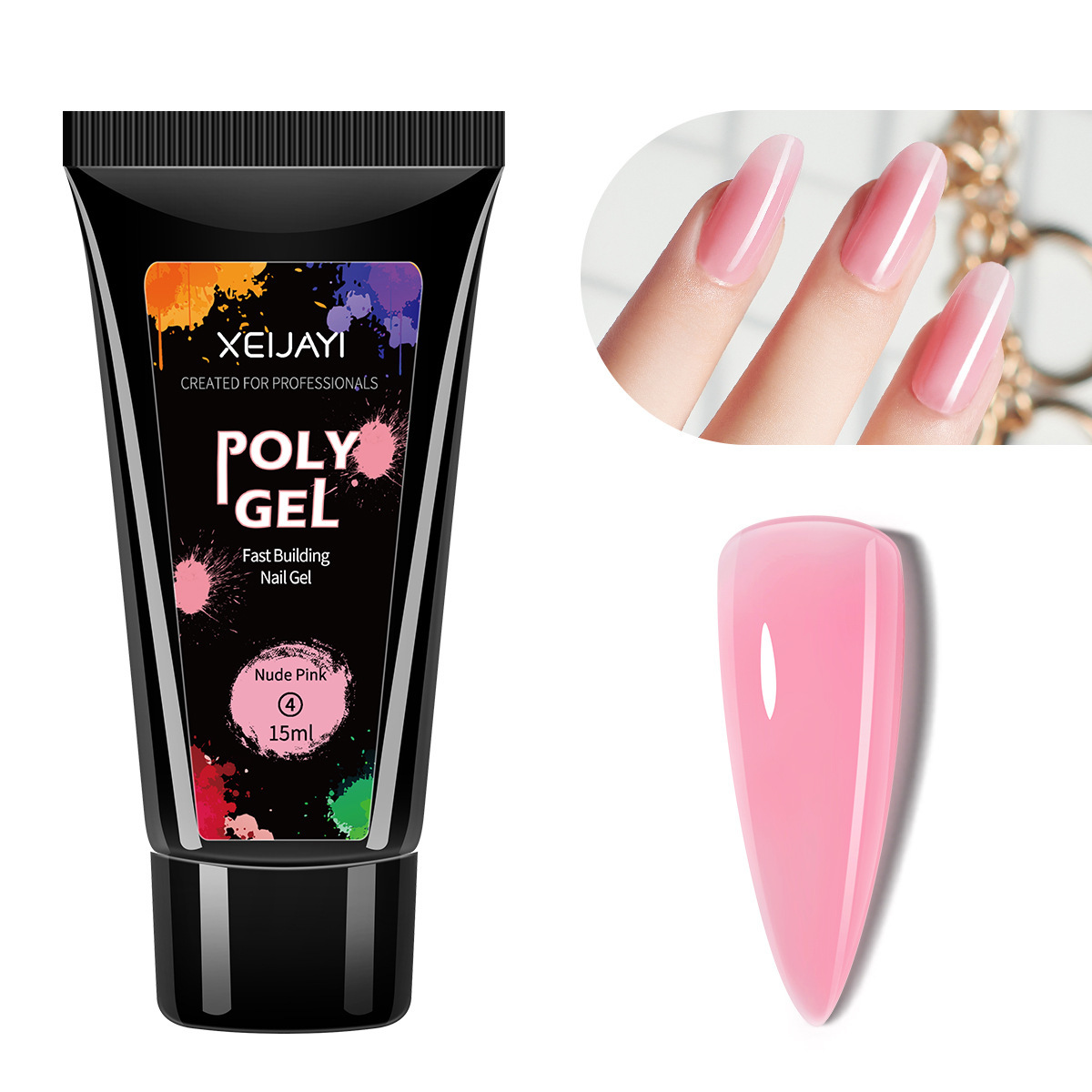 Extensión de cristal pegamento de fototerapia de uñas pegamento 15ml pegajoso diamante UV extensión rápida sin bandeja de papel fábrica al por mayor