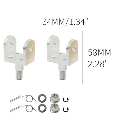 Pedal Bracket Pedal Connection – Motorcycle pedals - silver
