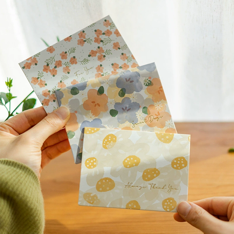 Senyu Ye простой рукописный поздравительная открытка со сложением пополам