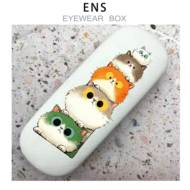 New Cat Glasses Case, Portable, Anti-Fall, Anti-Pressure, High-Looking, High-End, Myopia Glasses Storage Box, Sunglasses Case for Students