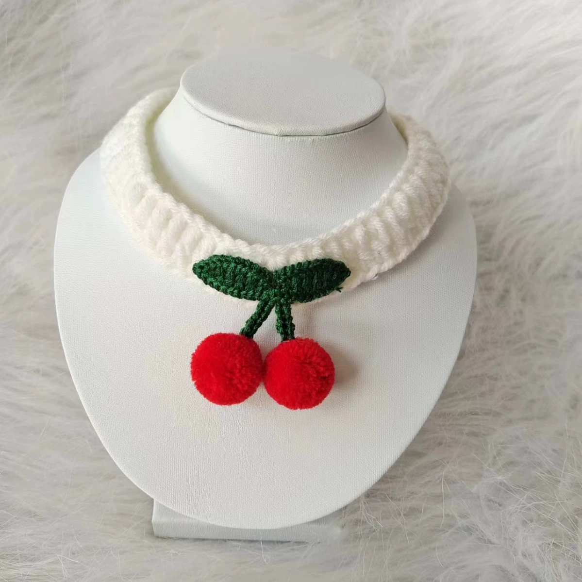 Домашние животные чистые вишневые ошейники ручной работы