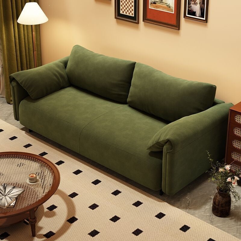 Lazy Sofa, Straight-Line Small Sofa for Small Apartments, Home Use, Living Room, Office, Fabric Sofa, Modern Apartment Sofa