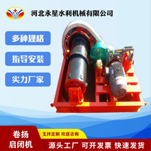 电动手动卷扬启闭机5kn-500kn卷扬式启闭机 固定式双吊卷扬启闭机