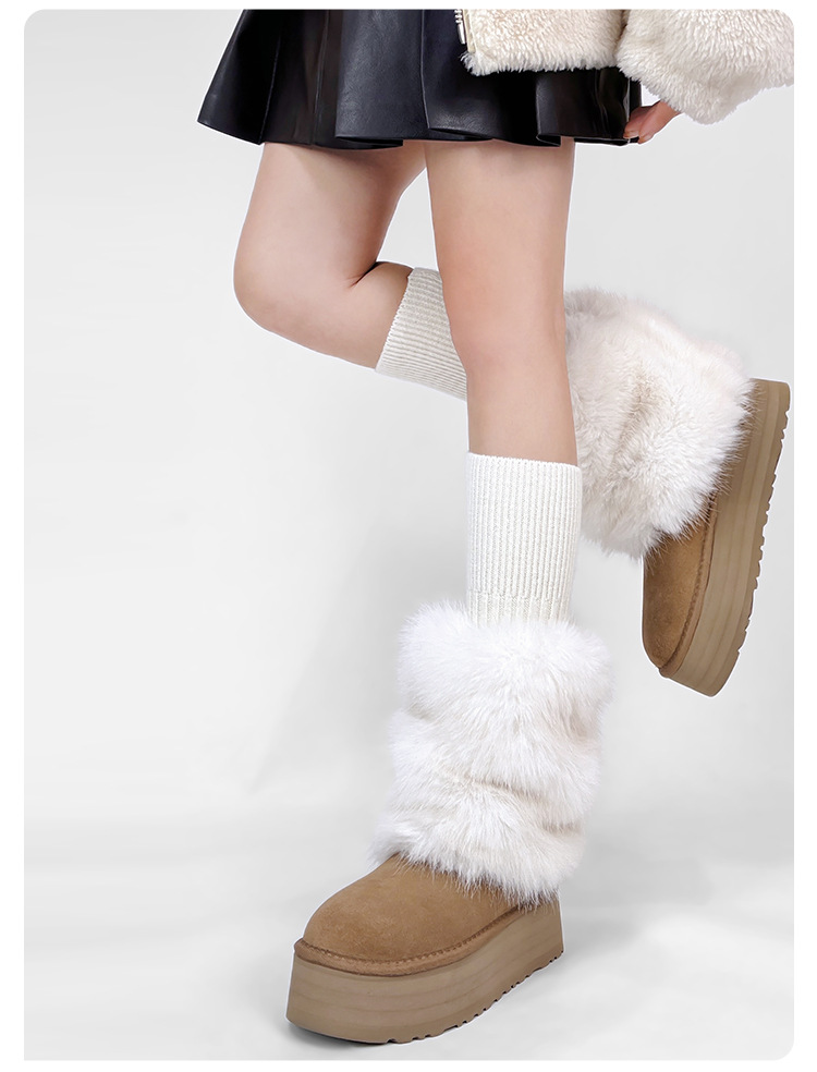 Scaldamuscoli, leggings caldi e stivali, coprigambe in peluche, ragazza sexy, stile Y2k, calzini in pile, calzini lavorati a maglia_voghion.com