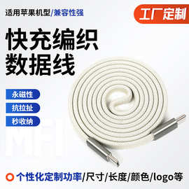 240W 编织磁吸蚊香数据线笔记本 PD快充八卦自收纳磁吸贴贴线定制