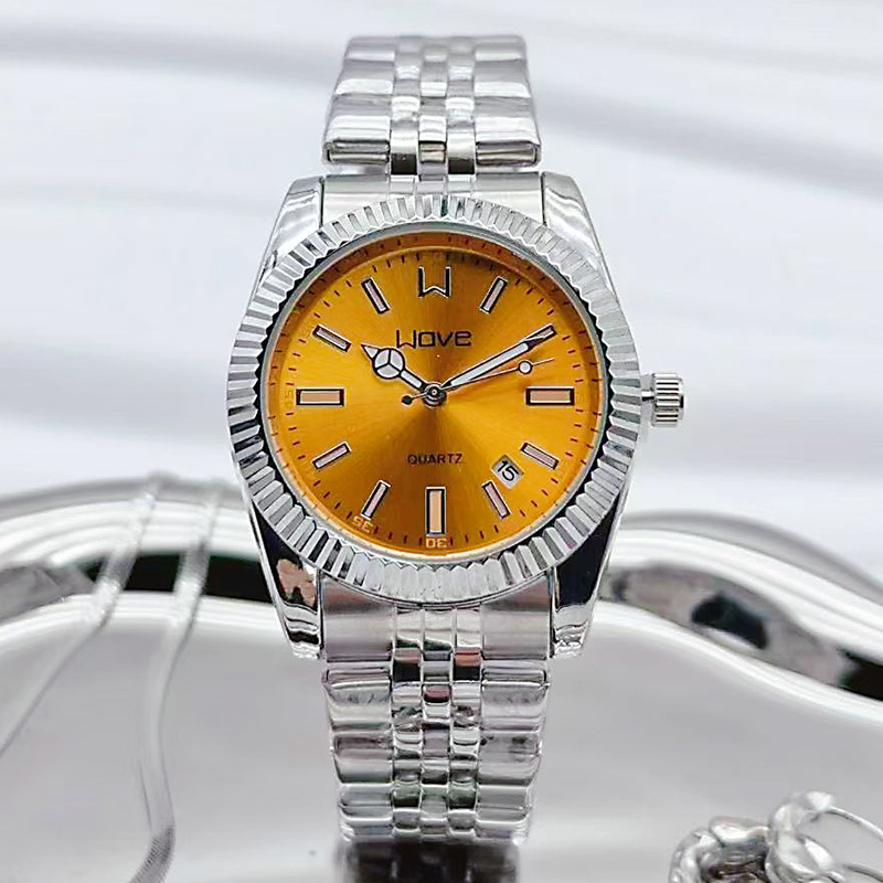 Reloj de Cuarzo para Mujer con Correa de Acero, Acero Inoxidable y Aleación, Resistente al Agua, para Uso Diario image 7