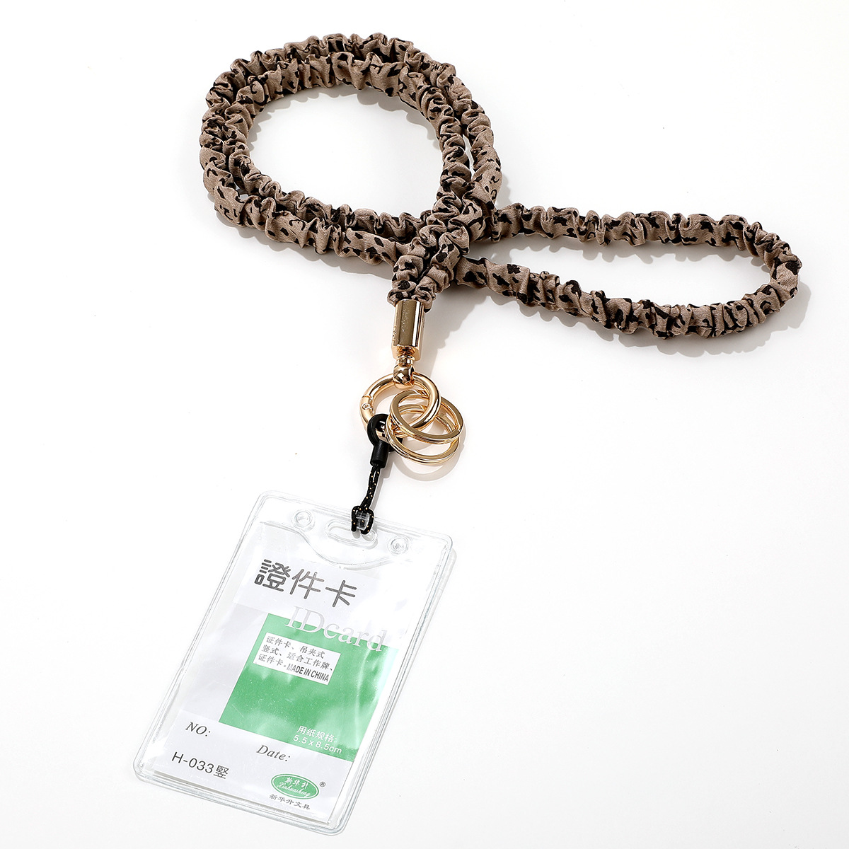 Amazon's New Pleated Lanyard Long Belt Id Thin Stretchable Elastic Intestine Work Lanyard Key Ring