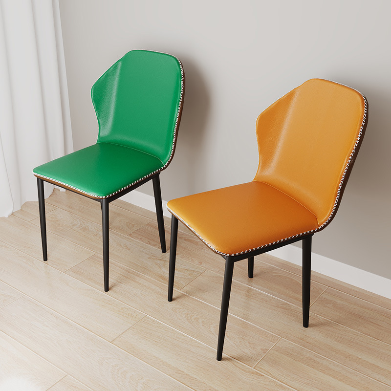 Silla de comedor minimalista italiana silla de restaurante de acero al carbono silla de hotel silla de recepción de oficina multicolor silla de comedor de mariposa opcional