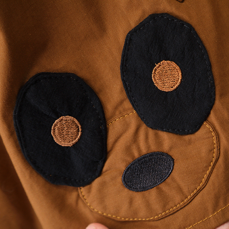 5919 Traje de otoño para niños Camisa de panda de dibujos animados para niños 2025 nuevo traje de dos piezas de celebridades de Internet de primavera y otoño para bebés