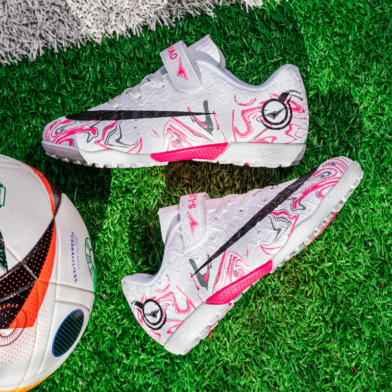 Zapatos de fútbol profesionales transfronterizos de la Copa del Mundo, zapatos de fútbol infantiles para niños y niñas, zapatos de entrenamiento transpirables al aire libre