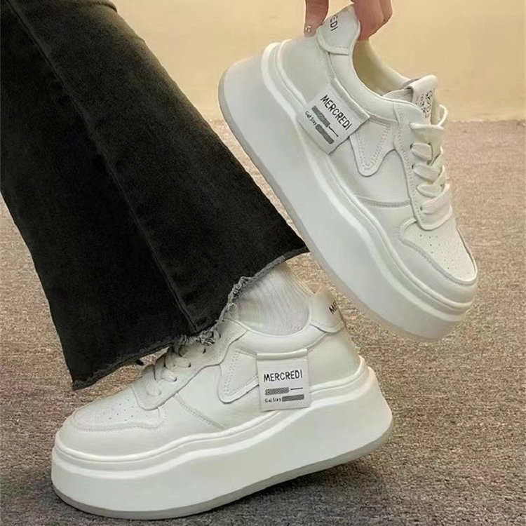 Thick-Soled Versatile Height-Increasing White Sneakers For Women 2024 New Summer Hot-Selling Sports Shoes With Unique_voghion.com