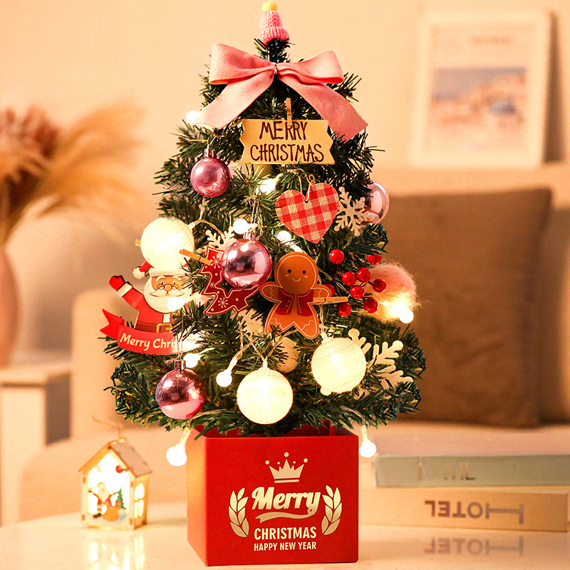Mini árbol de Navidad árbol de Navidad paquete de árbol de Navidad pequeño cifrado artificial nuevo decoración de escritorio