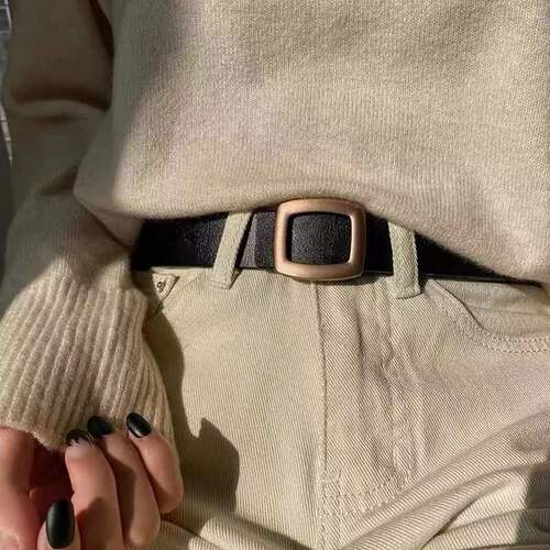 Korean women's belt detachable square buckle casual belt women's jeans with coat coat dress belt for women