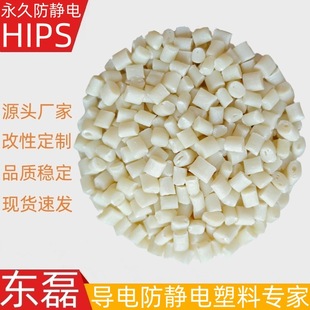 Anti-Static Hips Natural Raw Materials High-Resistant Flushing High-Flow Anti-Static Ps White Particles Injection Molding Manufacturer