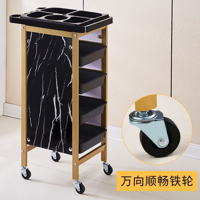 Carro de belleza, cochecito de peluquería, cochecito de peluquería, carro de herramientas, carro de barra de cinco capas, carro de peluquería, armario de herramientas de peluquería