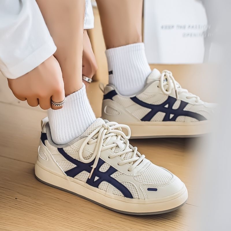 Zapatos de hombre 2026 nuevo otoño transpirable malla tendencia versátil zapatos de skate de altura baja zapatos deportivos de moda casuales antideslizantes