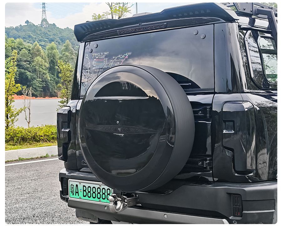 Suitable for 24-26 Models of Bj40, All-In-One Spare Tire Cover, Leather Spare Tire Cover, Appearance Modification 17inch 20inch Extended Range