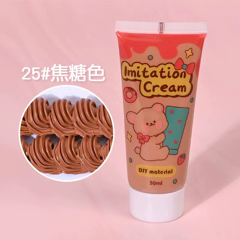 Крем‑паста (cream clay) 50 г для DIY, мягкая антифризная имитационная паста для декора чехлов