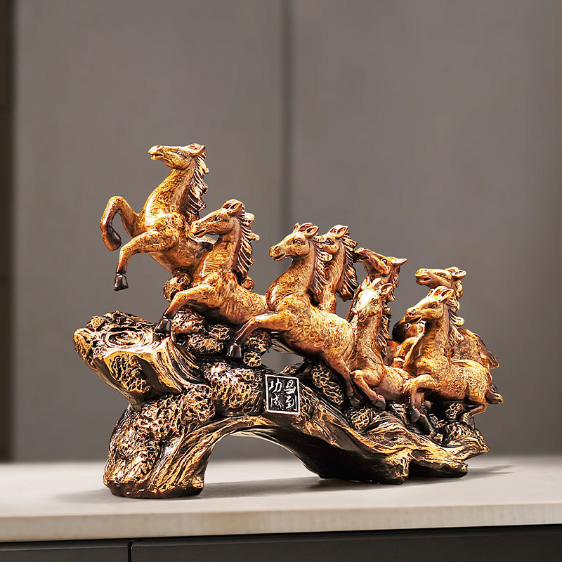 Mayorista caballo adornamiento caballo al éxito Zodiac artesanía decoración de oficina decoración lujosa decoración regalos de mudanza de casa
