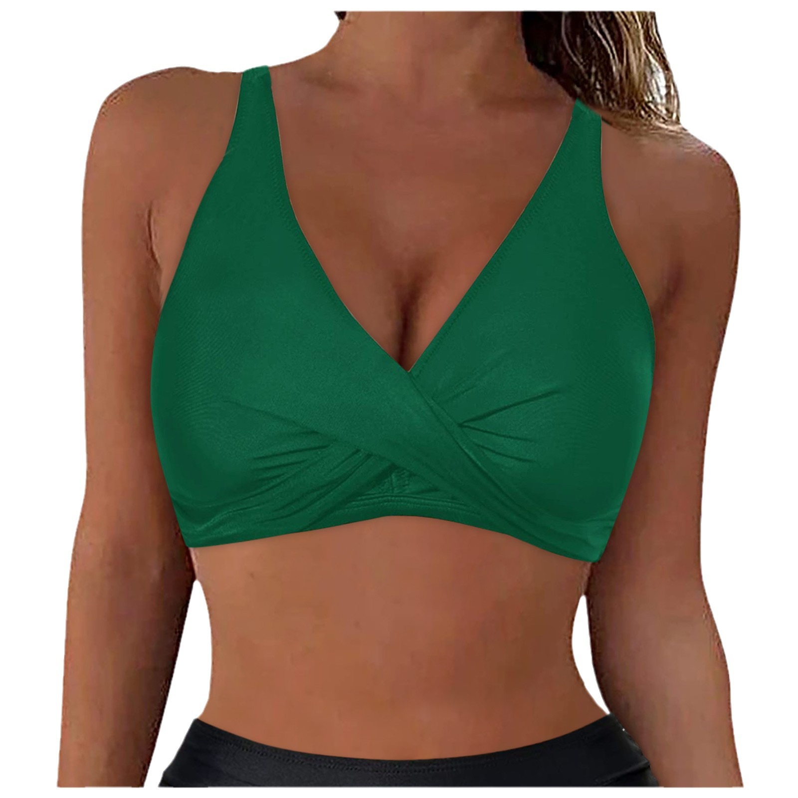 Cross-border para mujeres cubiertas completas bikini vestir camisa de baño bra deportivo camisa de baño