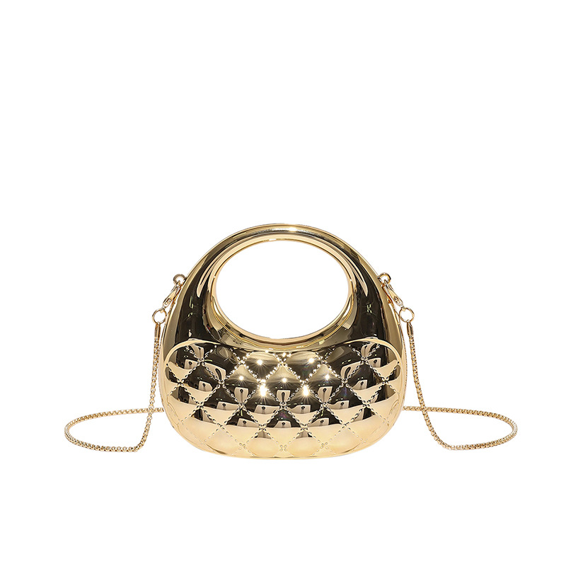 Elegante Gesteppte Dumpling Handtasche Mit Kette Schultertasche_voghion.com