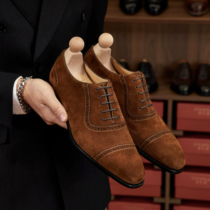 Британские ретро три шарнира мужские кожаные туфли резные плюшевые кожаные туфли Оксфорд бизнес кожаные туфли